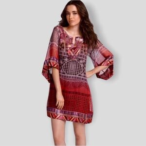 Diane Von Furstenberg Tabalah Silk Caftan Dress Boho - Size 12